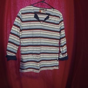 croft & barrow large stretch fit striped shirt